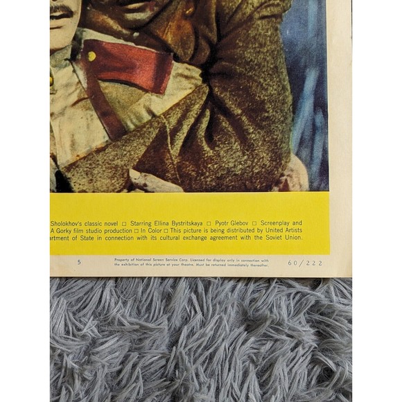 And Quiet Flows the Don 1960 Lobby Card Movie Epic Drama Russian Pyotr Glebov - Picture 6 of 8
